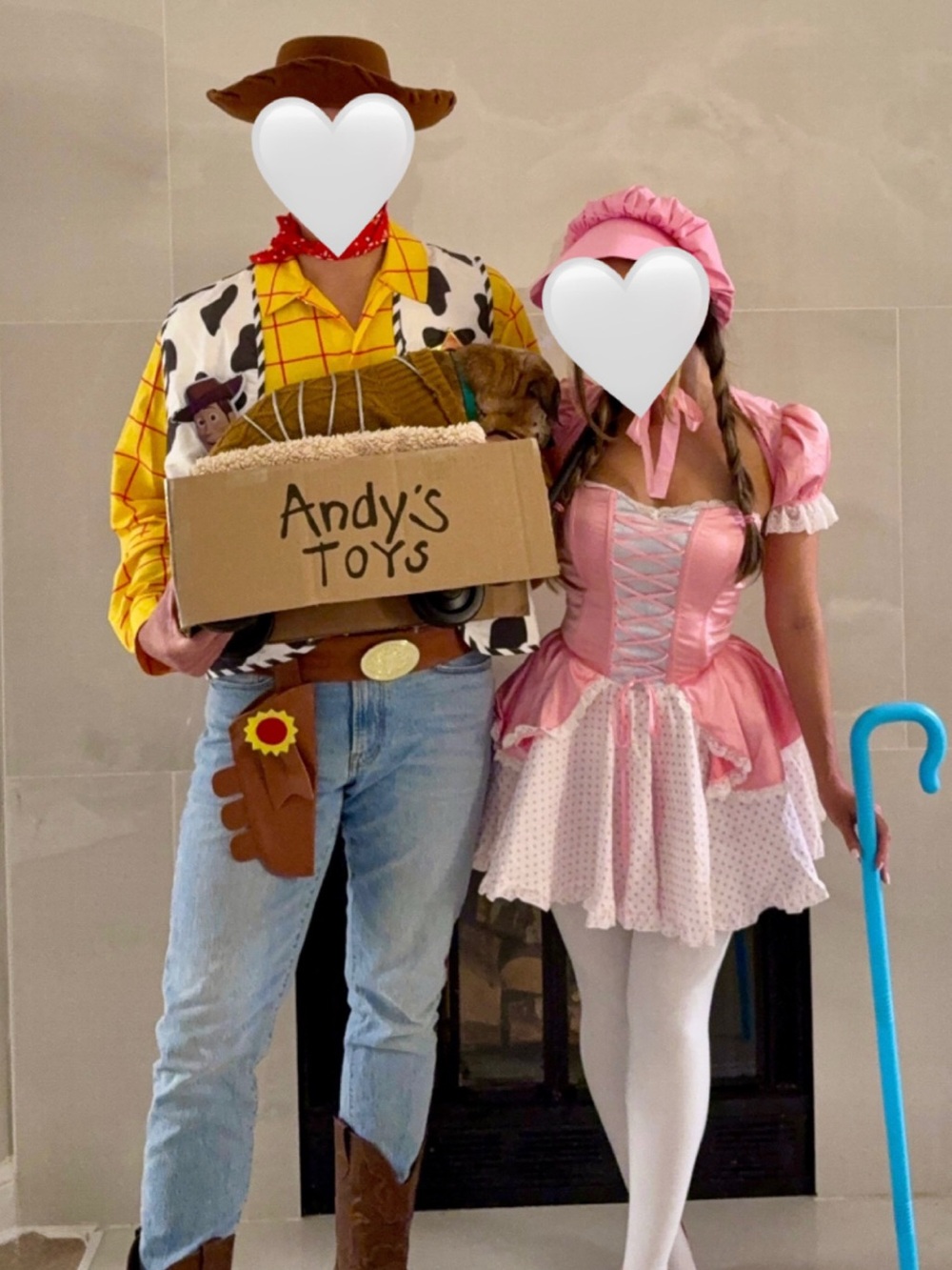 Disney Toy Story Woody (XL) & Bo Peep (S) Couples Halloween Costume